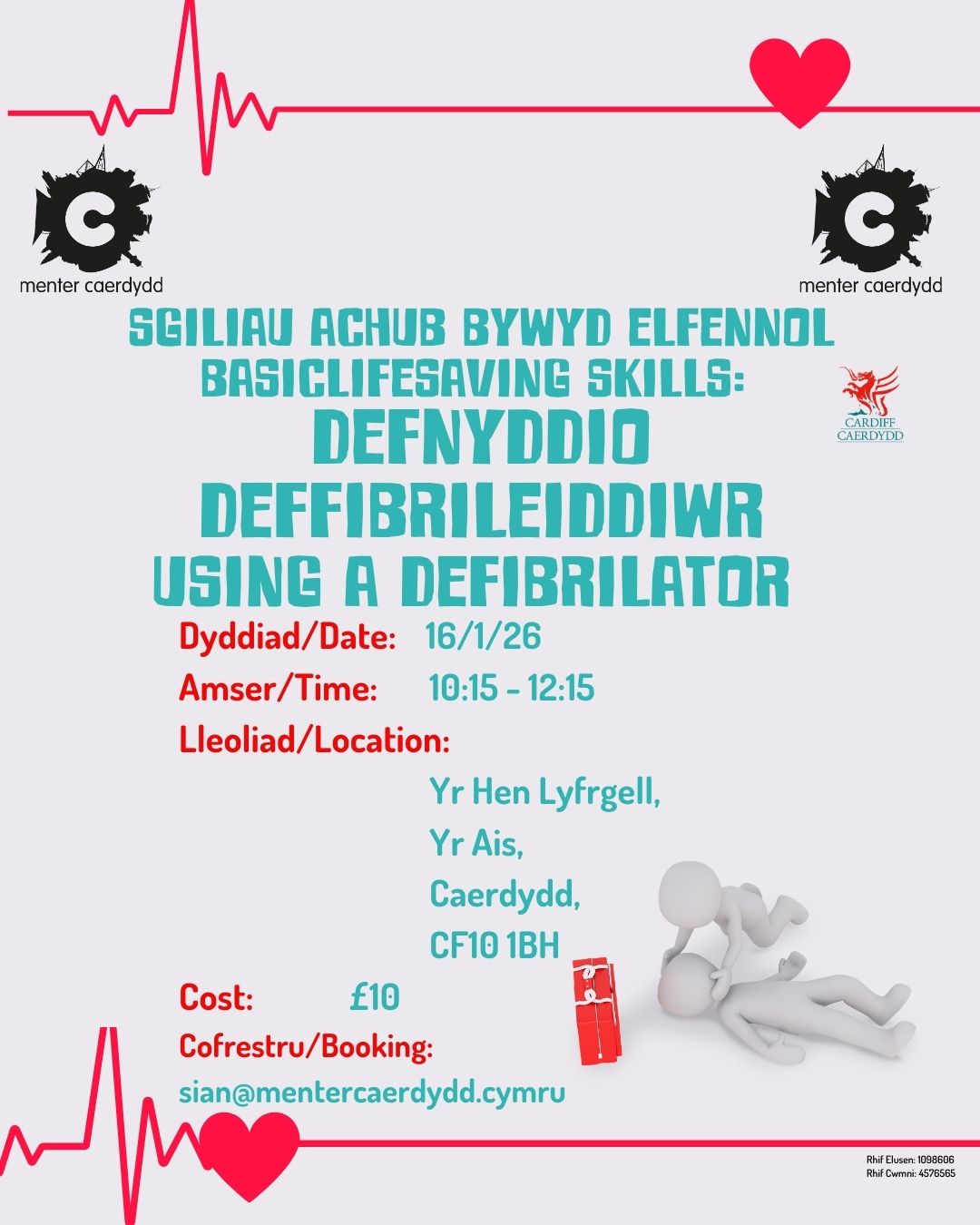 Cwrs Achub Bywyd Elfennol: Defnyddio Deffibrileiddiwr